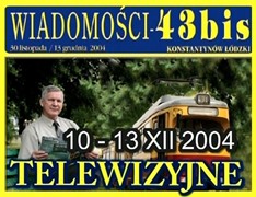 Jarosław Daszkiewicz i Grzegorz Palka wyróżnieni przez Wiadomości - 43bis 2004 12 07